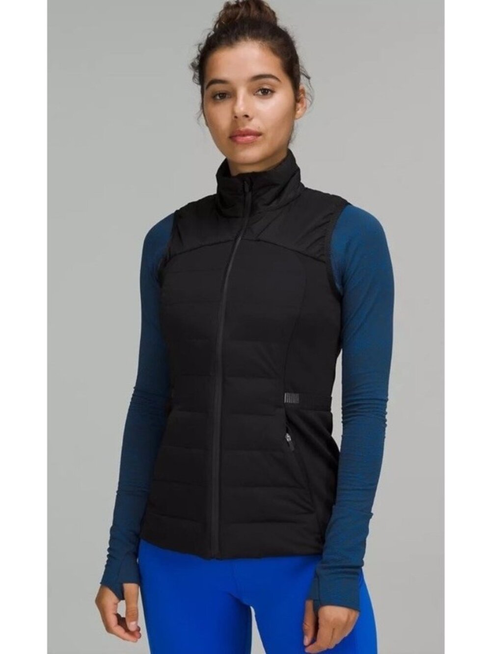 LULULEMON Women's Size 8 DOWN FOR IT ALL VEST Jacket BLACK 700-Fill Goose Down